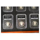 Kennedy Half-Dollar Silver Proof Set - 29 Coins (1964-2015) in Wood Display Box