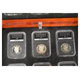 Kennedy Half-Dollar Silver Proof Set - 29 Coins (1964-2015) in Wood Display Box