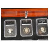 Kennedy Half-Dollar Silver Proof Set - 29 Coins (1964-2015) in Wood Display Box