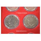 The First and Last Year U.S. Coin Collection - Silver Coins in Wooden Display Box