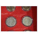The First and Last Year U.S. Coin Collection - Silver Coins in Wooden Display Box