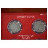 The First and Last Year U.S. Coin Collection - Silver Coins in Wooden Display Box