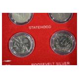 The First and Last Year U.S. Coin Collection - Silver Coins in Wooden Display Box