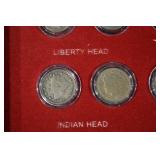 The First and Last Year U.S. Coin Collection - Silver Coins in Wooden Display Box