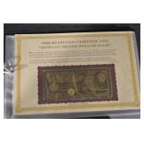 22KT Gold Replicas of Classic U.S. Paper Currency - Darling Mint Display Set