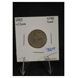 1883 V Nickel - EF40 Detail