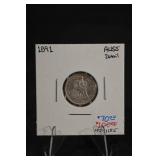 1891 Seated Liberty Dime AU55 Detail Coin - 2x2 Holder