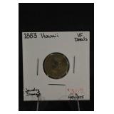 1883 Hawaii Coin - VF Details