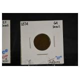 1874-1875 US Copper Cent - 3 Coins in 2x2 Holders