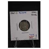 1860-O Seated Liberty Half Dime - EF40 Details