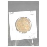 1847 United States Large Cent - One Cent Copper Coin
