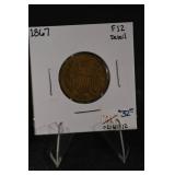 1865 & 1867 Shield Nickels - EF45 Detail, F12 Detail (Lot of 2)