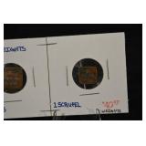 4pc Apothecary Weights Set - 2 Drachm, 1 Drachm, 2 Scruples, 1 Scruple