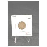 1857 Flying Eagle Cent - One Cent, F12 Detail