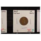 Indian Head Cents-1866,1864,1866,1860,1907