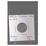 1/2 Dime 1849/6 Overdate FS-301