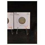 1907 Liberty Head Nickels; 1883 w/CENTS; 1883 No Cents - US Coins Lot