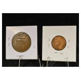 New Zealand 1940 One Penny & Great Britain 1913 One Farthing