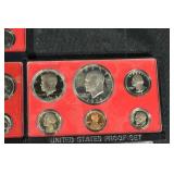 United States Proof Sets - Assorted Years in Red Presentation Cases