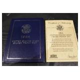 1964 United States Mint Silver Proof Set - 90% Silver with COA in Blue Folder