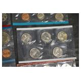 US Coins Collection in 2x2 Flips - Assorted Pennies, Nickels, Dimes & Quarters Lot Of 22