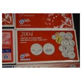 United States Mint Uncirculated Coin Set - Philadelphia & Denver (Assorted Years 2001-2005) Lot Of 13