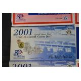 United States Mint Uncirculated Coin Set - Philadelphia & Denver (Assorted Years 2001-2005) Lot Of 13