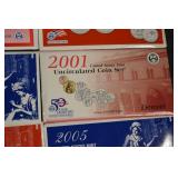 United States Mint Uncirculated Coin Set - Philadelphia & Denver (Assorted Years 2001-2005) Lot Of 13