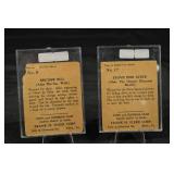 Bruiser Bill (No. 9) & Stove Pipe Steve (No. 17) - Fleer 1935 Cops and Robbers Gum Cards