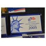United States Mint Proof Sets & State Quarters (2000-2005) & 2008 Presidential $1