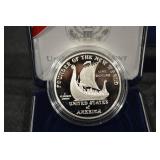 Leif Ericson Millennium Commemorative Coin - United States Mint 2000 Silver Dollar