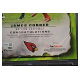 Emanate James Conner Arizona Cardinals 47/99 Autographed Card in Display Case
