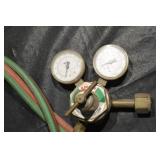 Smith Welding Regulator Set with Dual Gauges & Color-Coded Hoses