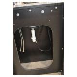 Salon Shampoo Bowl Station - Stainless Sink & Black Chair
