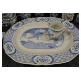 Old Chelsea Blue & White Transferware Dinnerware Set - Furnivals Ltd England