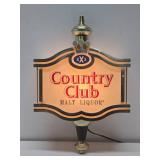 Working Vintage COUNTRY CLUB Malt Liquor Lighted Beer Sign #1