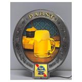 Working Vintage PABST PBR Lighted Oval Beer Sign