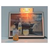 Working Vintage COUNTRY CLUB Malt Liquor Lighted Beer Sign #2
