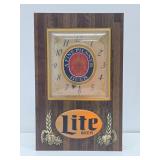 Very Cool Vintage MILLER LITE Lighted Advertising Beer Clock/Sign