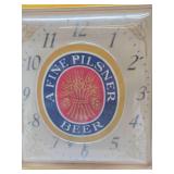 Very Cool Vintage MILLER LITE Lighted Advertising Beer Clock/Sign