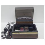 ATARI 2600 Video Game System w/Games & Storage Cabinet