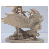 Dramatic Fighting Eagle Sculpture - 12.5"