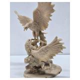 Dramatic Fighting Eagle Sculpture - 12.5"