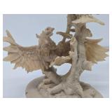 Dramatic Fighting Eagle Sculpture - 12.5"