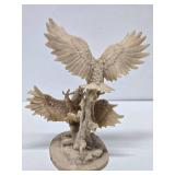 Dramatic Fighting Eagle Sculpture - 12.5"