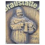 Vintage German 3D Barrel Beer Sign for Monchshof-Brau