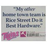 Ron Gardenhire MN Twins Hardware Store Advertising Sign
