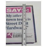 Ron Gardenhire MN Twins Hardware Store Advertising Sign