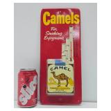 Excellent Condition Old Vintage Embossed Metal CAMEL Cigarettes Advertising Thermometer Sign