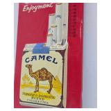 Excellent Condition Old Vintage Embossed Metal CAMEL Cigarettes Advertising Thermometer Sign